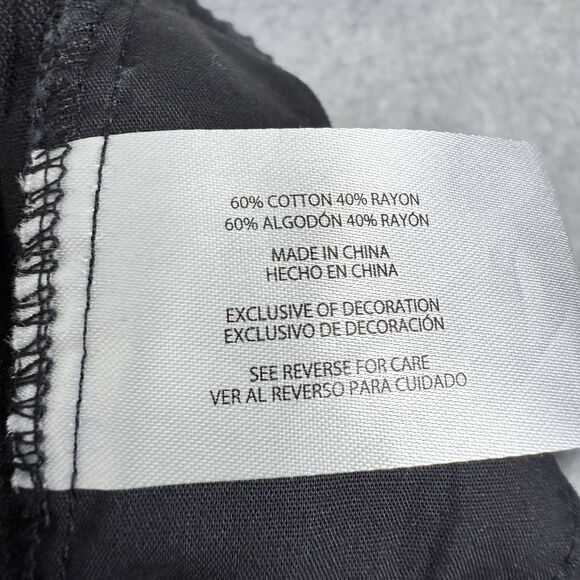 GAP Pull On Pant Pants Womens Large True Black Drawstring Elastic Slash Pockets - Picture 9 of 11